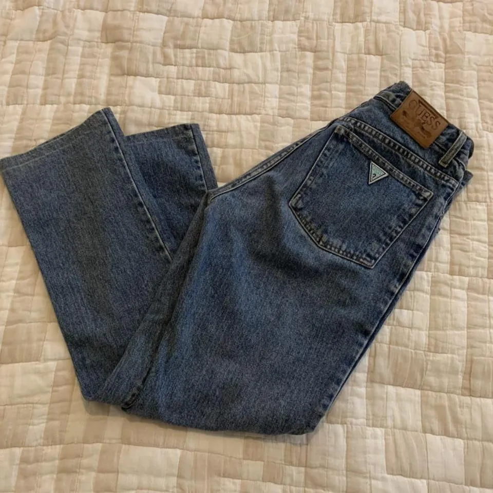 Guess Women's Blue and Navy Jeans
