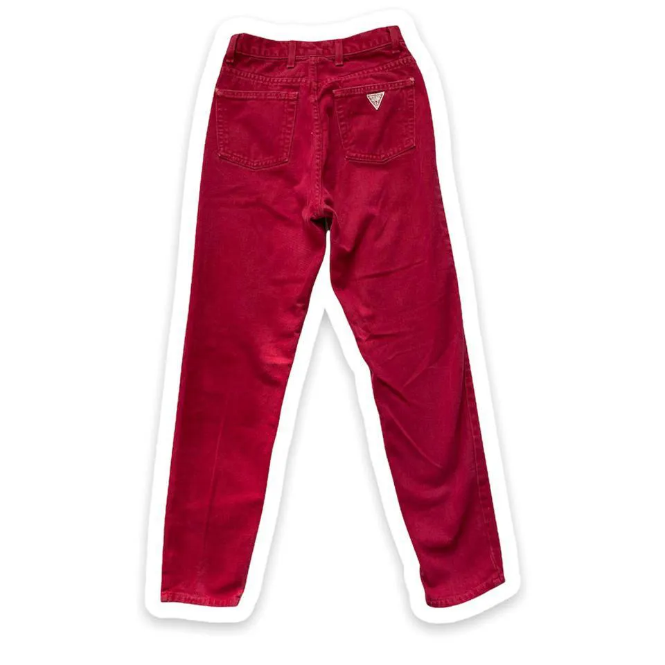 Guess Women's Burgundy and Red Jeans