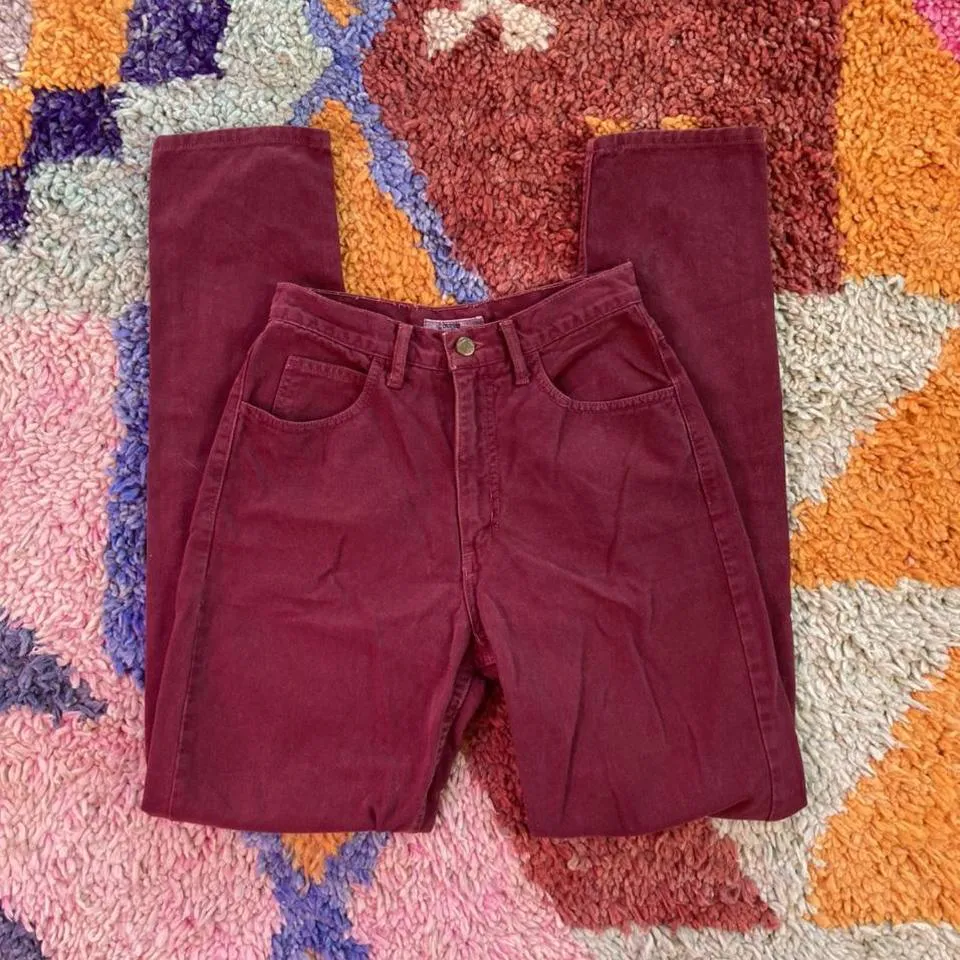 Guess Women's Burgundy and Red Jeans
