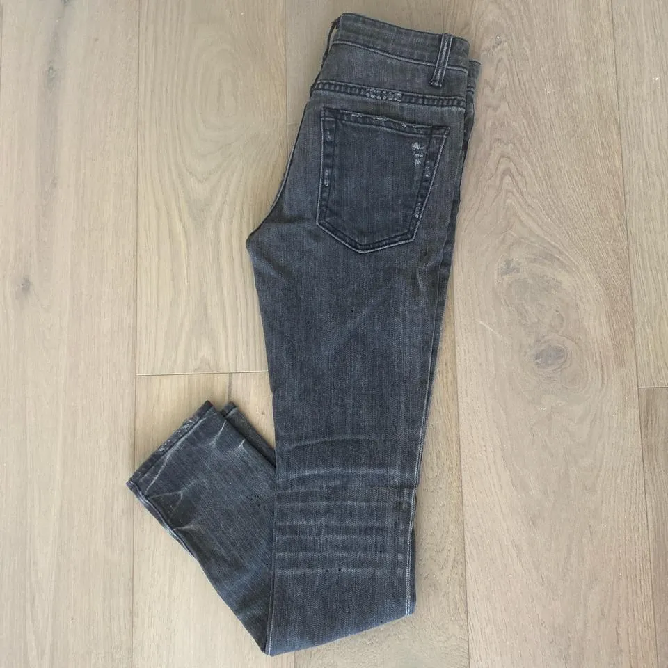 Helmut Lang Women's Grey and Black Jeans
