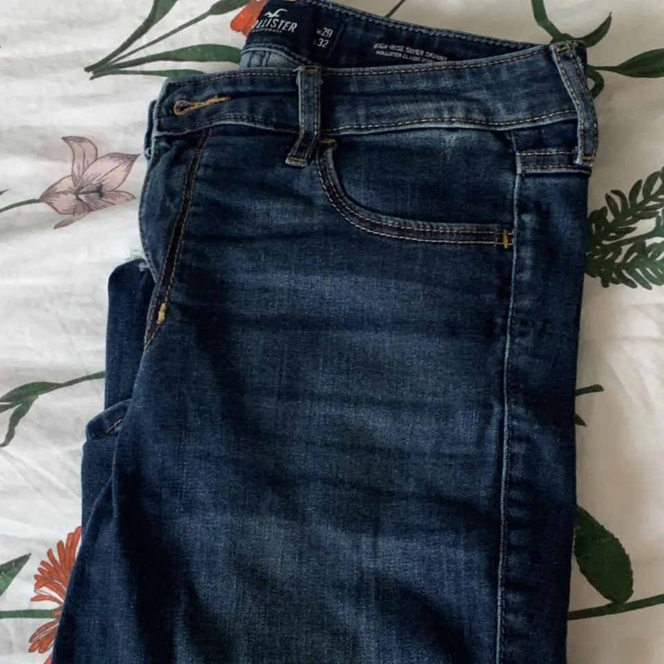 Hollister Co. Women's Navy and Blue Jeans
