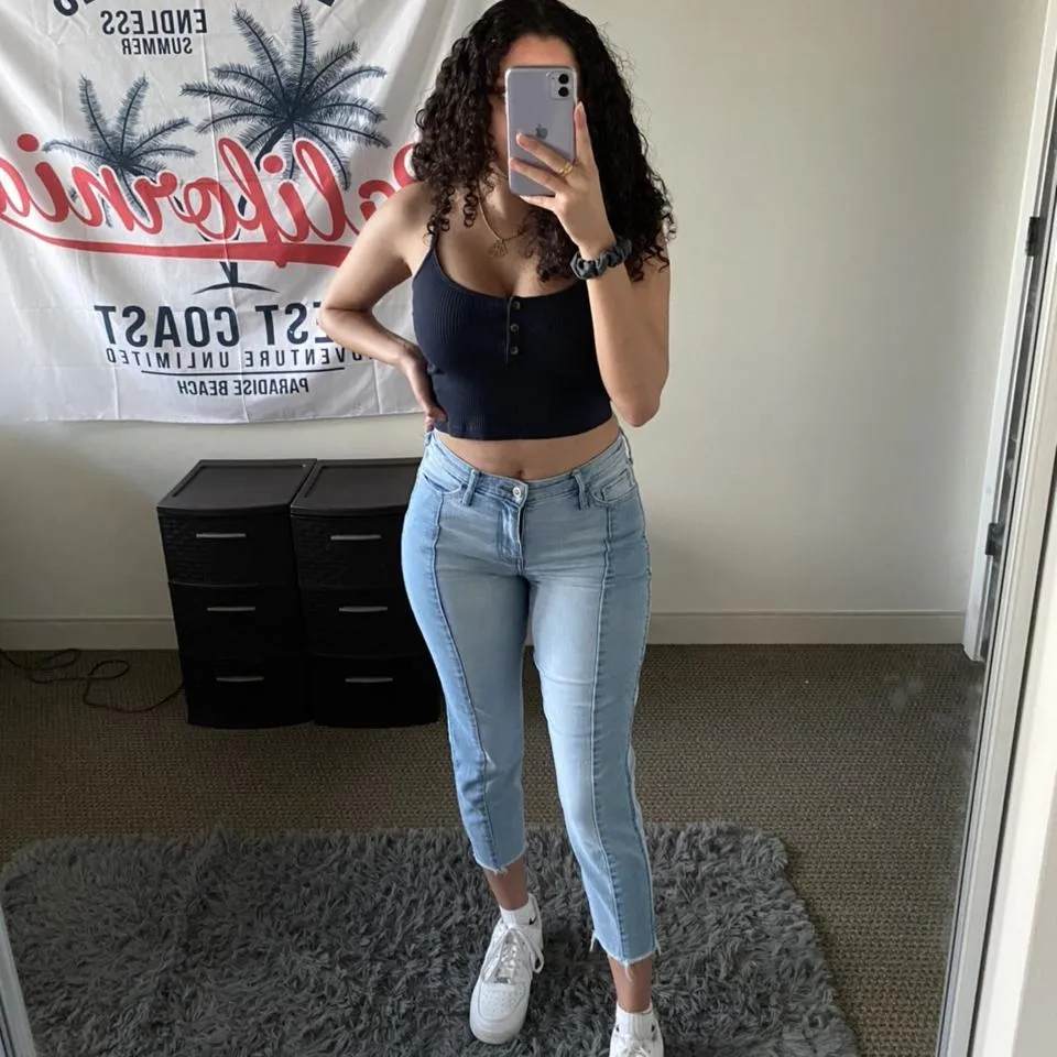 Hollister Co. Women's Blue and Navy Jeans