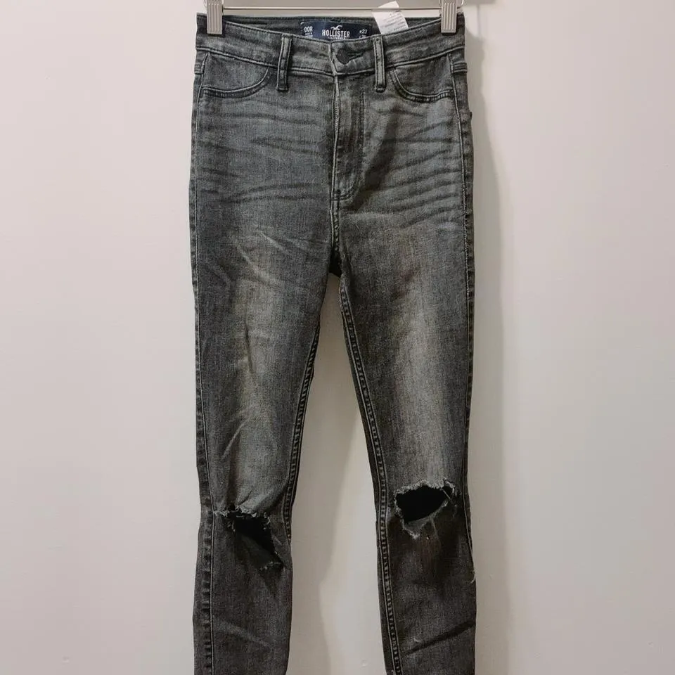 Hollister Co. Women's Black and Grey Jeans