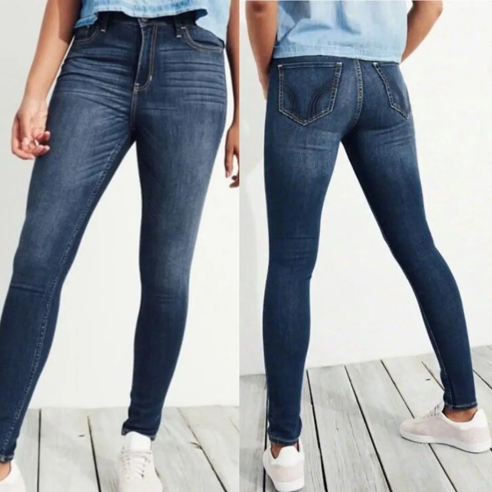 Hollister Co. Women's Navy and Blue Jeans