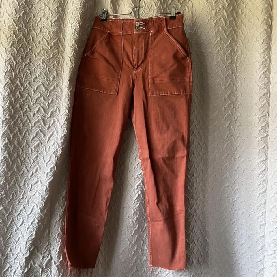 Hollister Co. Women's Orange and Red Jeans