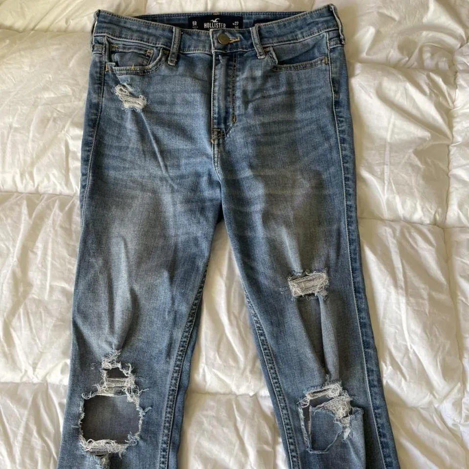 Hollister Co. Women's Blue and Navy Jeans