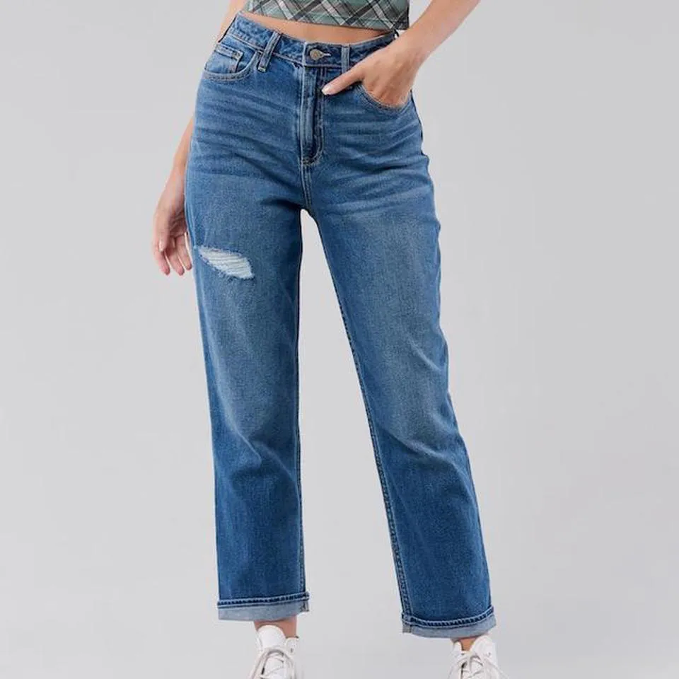 Hollister Co. Women's Navy and Blue Jeans