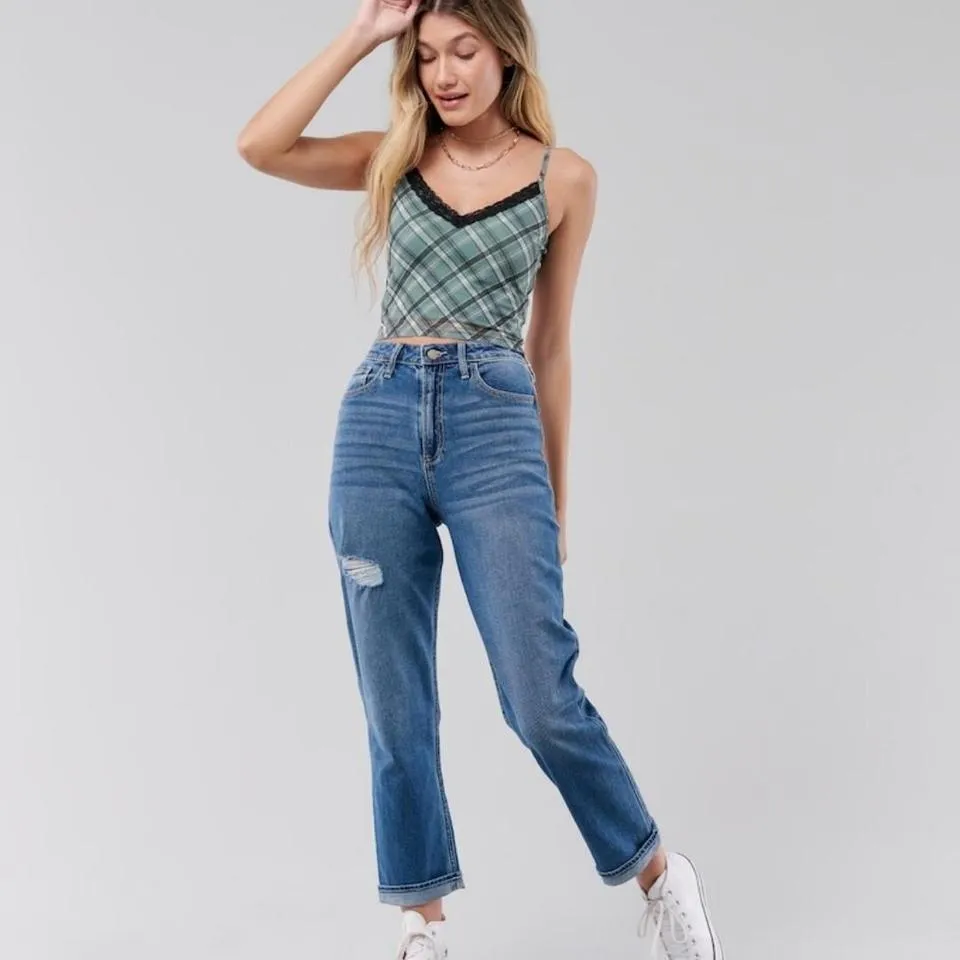 Hollister Co. Women's Blue and Navy Jeans