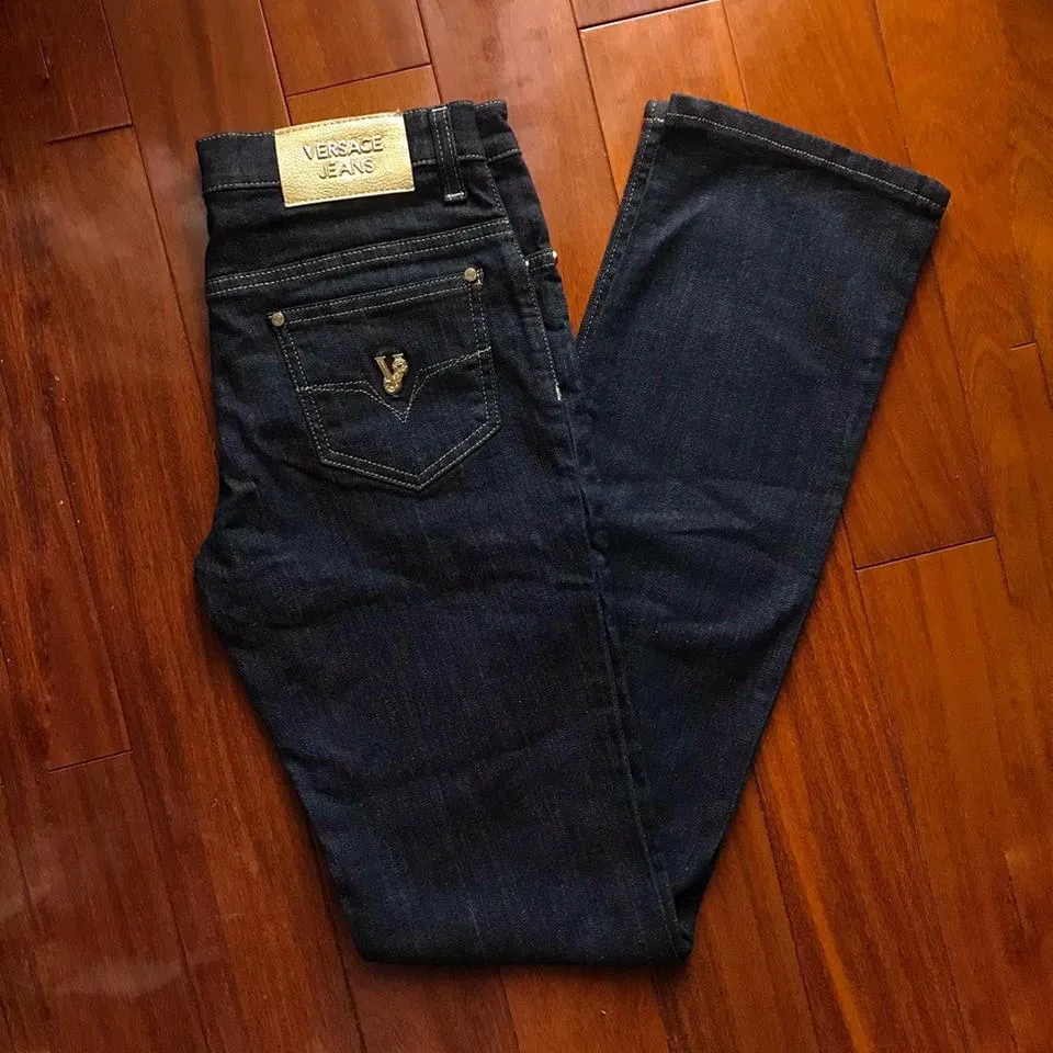 Versace Women's Navy and Blue Jeans