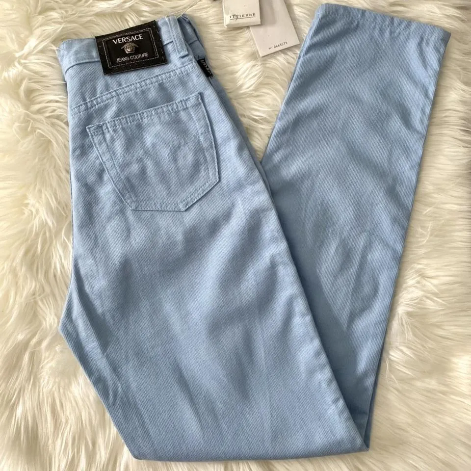 Versace Women's Blue and Black Jeans