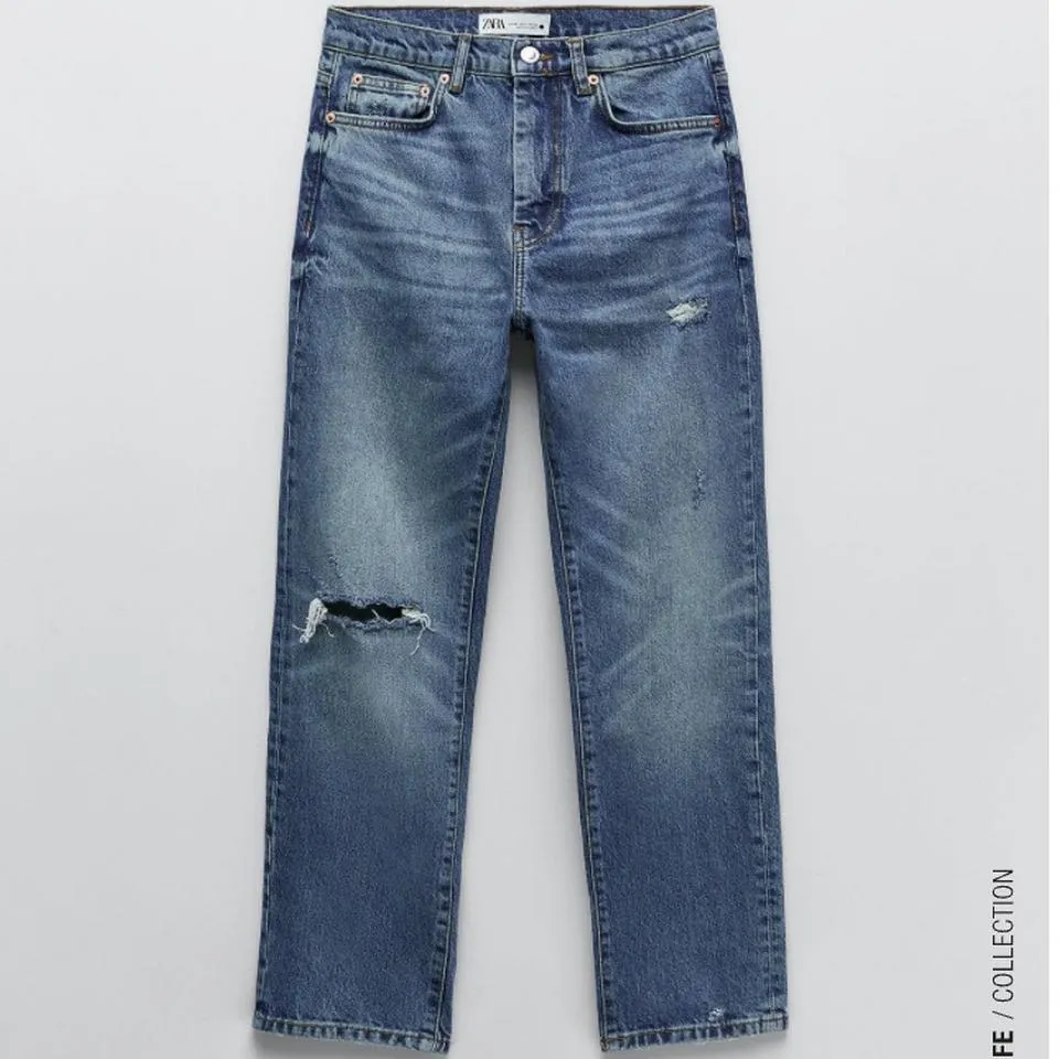 Zara Women's Blue and Navy Jeans