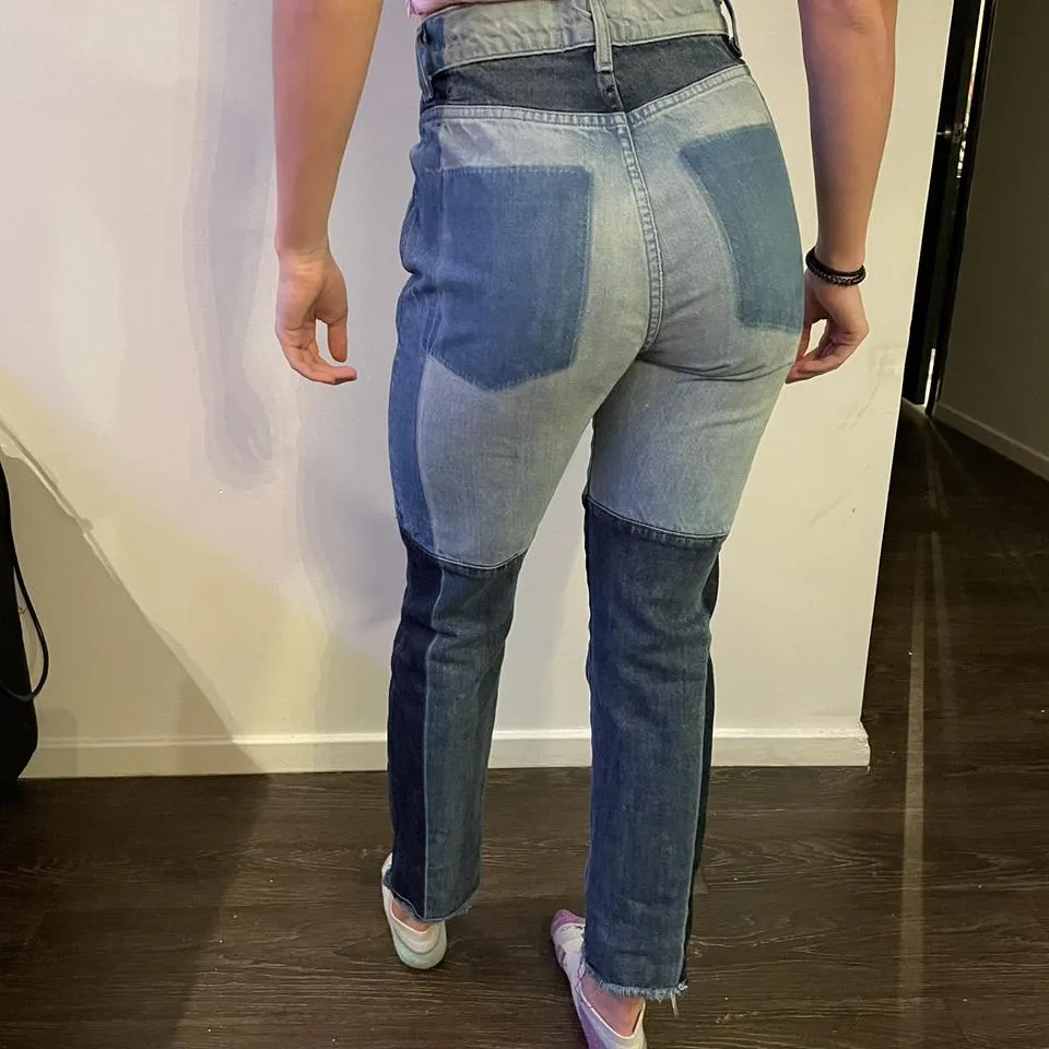 Zara Women's Blue and Navy Jeans