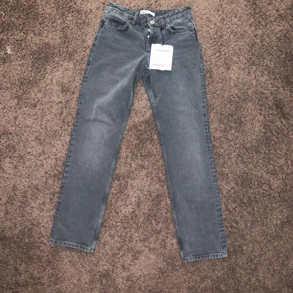 Zara Women's Black and Grey Jeans